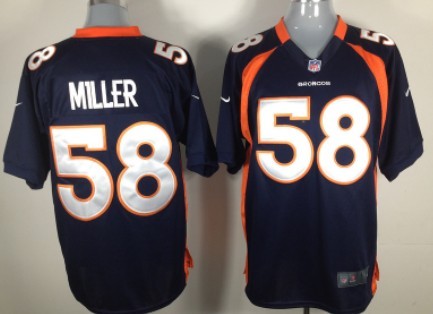 Nike Denver Broncos #58 Von Miller Blue Game Jersey 