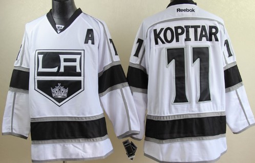 Los Angeles Kings #11 Anze Kopitar White Jersey