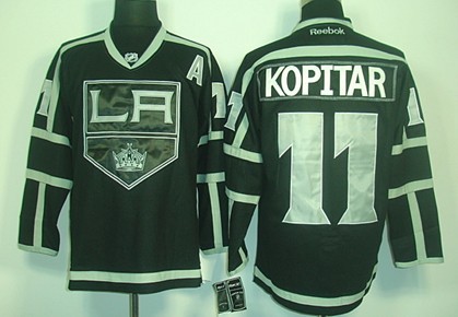 Los Angeles Kings #11 Anze Kopitar Black Ice Jersey 