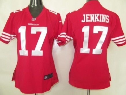 Nike San Francisco 49ers #17 A.J. Jenkins Red Game Womens Jersey