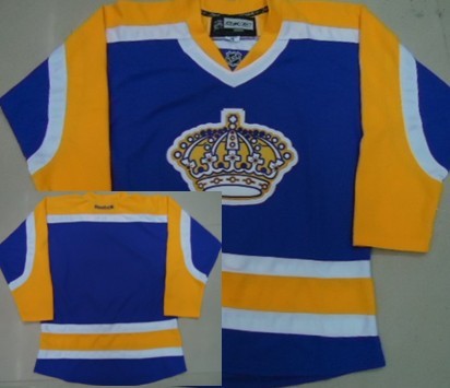 Los Angeles Kings Blank Purple With Yellow Jersey 