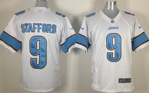 Nike Detroit Lions #9 Matthew Stafford White Game Jersey 