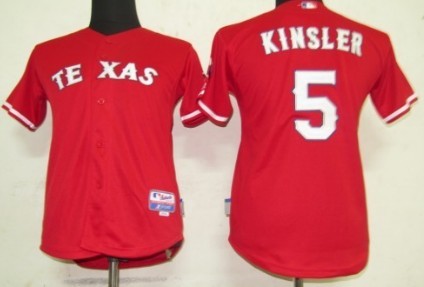 Texas Rangers #5 Ian Kinsler Red Kids Jersey 