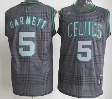 Boston Celtics #5 Kevin Garnett Black Rhythm Fashion Jersey