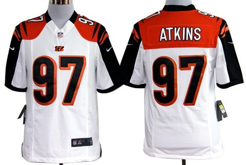 Nike Cincinnati Bengals #97 Geno Atkins White Game Jersey 