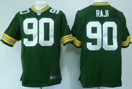 Nike Green Bay Packers #90 B.J. Raji Green Game Jersey 