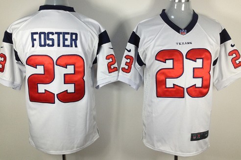 Nike Houston Texans #23 Arian Foster White Game Jersey 