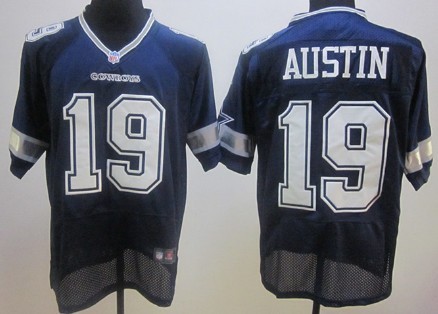 Nike Dallas Cowboys #19 Miles Austin Blue Elite Jersey 