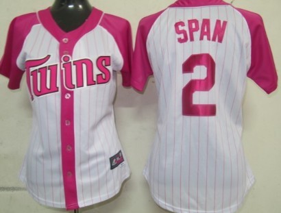 Minnesota Twins #2 Denard Span 2012 Fashion Womens by Majestic Athletic Jersey 