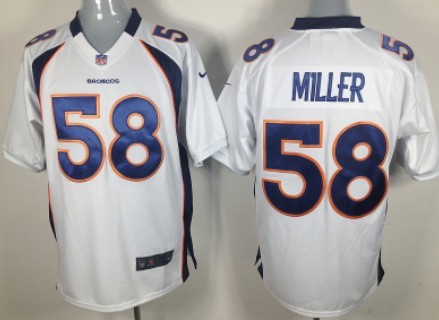 Nike Denver Broncos #58 Von Miller White Game Jersey 