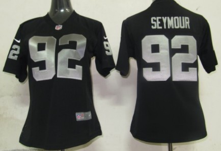 Nike Oakland Raiders #92 Richard Seymour Black Game Womens Jersey