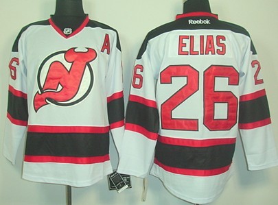 New Jersey Devils #26 Patrik Elias White Jersey 