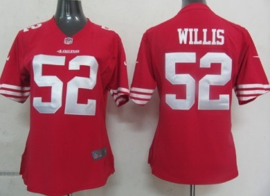 Nike San Francisco 49ers #52 Patrick Willis Red Game Womens Jersey