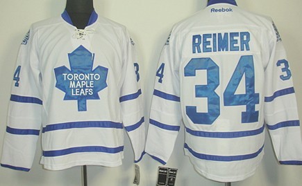 Toronto Maple Leafs #34 James Reimer White Jersey