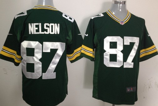 Nike Green Bay Packers #87 Jordy Nelson Green Game Jersey 