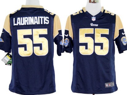 Nike St. Louis Rams #55 James Laurinaitis Navy Blue Game Jersey