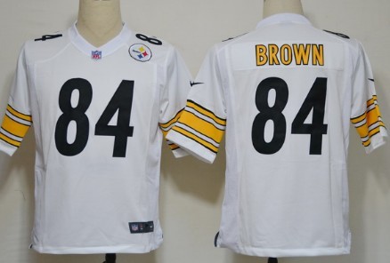 Nike Pittsburgh Steelers #84 Antonio Brown White Game Jersey