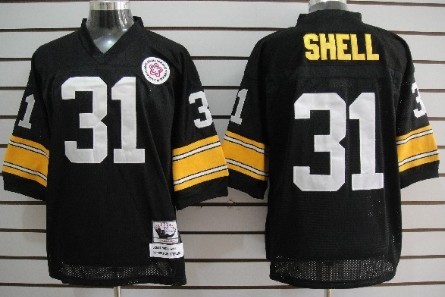 Pittsburgh Steelers #31 Donnie Shell Black Throwback Jersey