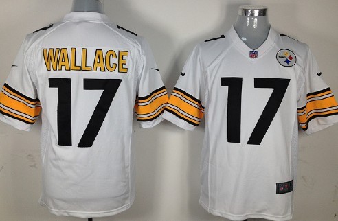 Nike Pittsburgh Steelers #17 Mike Wallace White Game Jersey