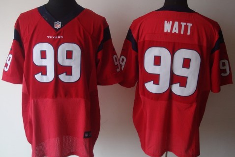 Nike Houston Texans #99 J.J. Watt Red Elite Jersey 