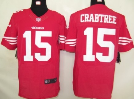 Nike San Francisco 49ers #15 Michael Crabtree Red Elite Jersey