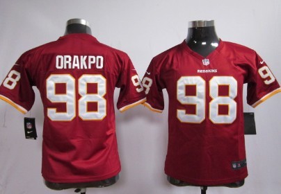 Nike Washington Redskins #98 Brian Orakpo Red Game Kids Jersey