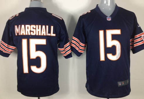 Nike Chicago Bears #15 Brandon Marshall Blue Game Jersey 