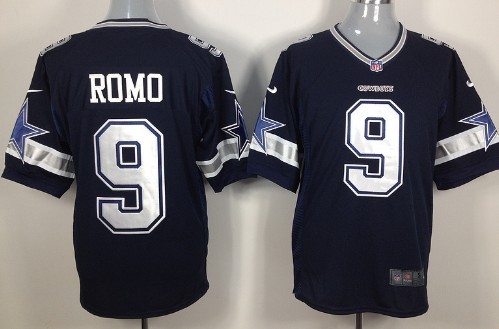 Nike Dallas Cowboys #9 Tony Romo Blue Game Jersey 