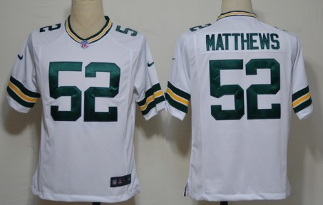 Nike Green Bay Packers #52 Clay Matthews White Game Jersey 