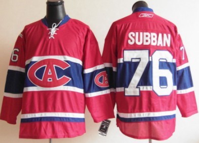 Montreal Canadiens #76 P.K. Subban Red CA Jersey 