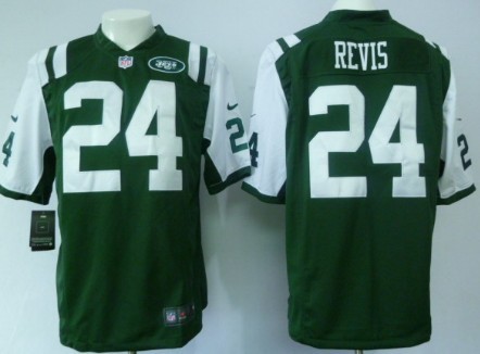 Nike New York Jets #24 Darrelle Revis Green Game Jersey 