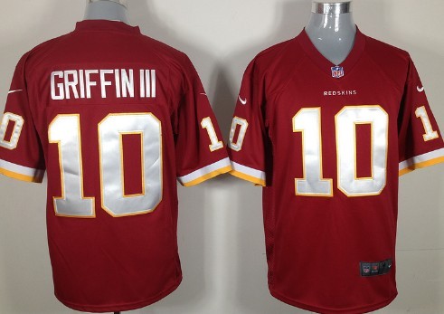 Nike Washington Redskins #10 Robert Griffin III Red Game Jersey