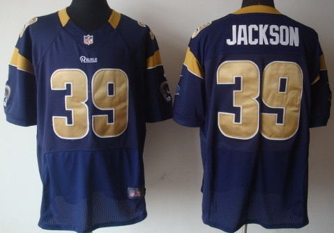 Nike St. Louis Rams #39 Steven Jackson Navy Blue Elite Jersey