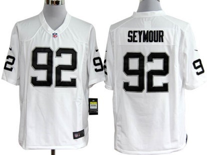 Nike Oakland Raiders #92 Richard Seymour White Game Jersey 