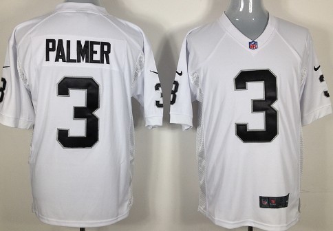 Nike Oakland Raiders #3 Carson Palmer White Game Jersey 