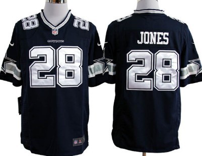 Nike Dallas Cowboys #28 Felix Jones Blue Game Jersey 