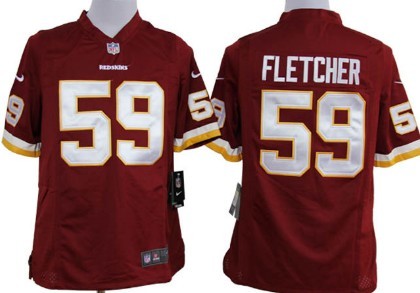 Nike Washington Redskins #59 London Fletcher Red Game Jersey 