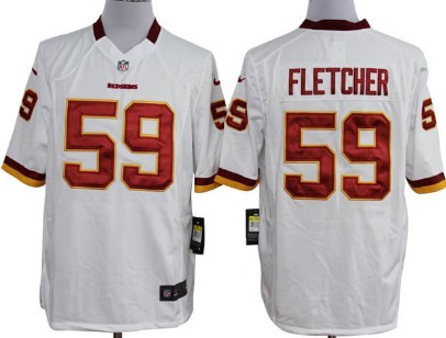 Nike Washington Redskins #59 London Fletcher White Game Jersey 