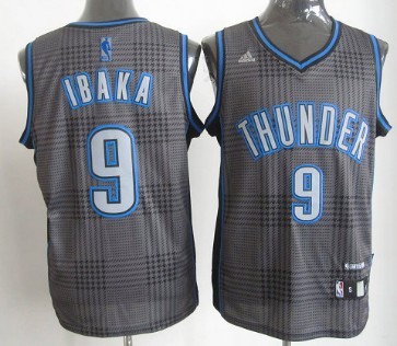 Oklahoma City Thunder #9 Serge Ibaka Black Rhythm Fashion Jersey 