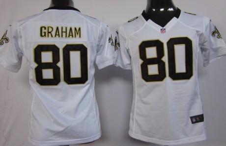 Nike New Orleans Saints #80 Jimmy Graham White Game Womens Jersey