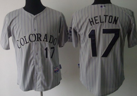 Colorado Rockies #17 Todd Helton Gray Jersey 