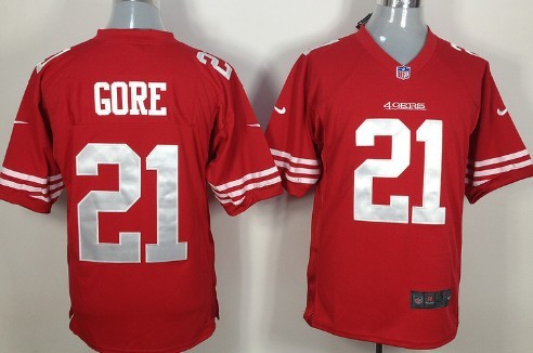 Nike San Francisco 49ers #21 Frank Gore Red Game Jersey 