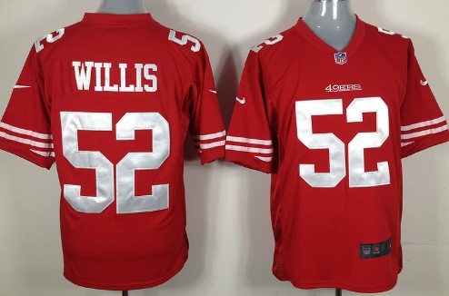 Nike San Francisco 49ers #52 Patrick Willis Red Game Jersey 