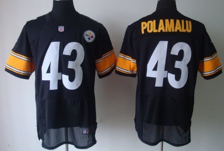 Nike Pittsburgh Steelers #43 Troy Polamalu Black Elite Jersey 