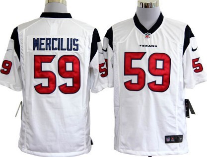 Nike Houston Texans #59 Whitney Mercilus White Game Jersey 