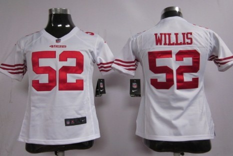 Nike San Francisco 49ers #52 Patrick Willis White Game Womens Jersey