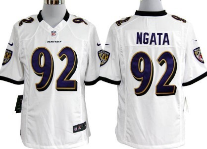 Nike Baltimore Ravens #92 Haloti Ngata White Game Jersey 