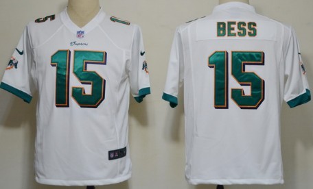 Nike Miami Dolphins #15 Davone Bess White Game Jersey