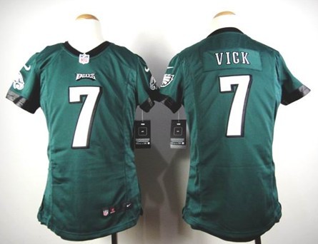 Nike Philadelphia Eagles #7 Michael Vick Dark Green Game Kids Jersey