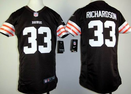 Nike Cleveland Browns #33 Trent Richardson Brown Game Kids Jersey